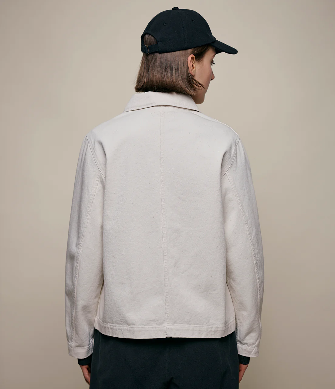 Cropped Worker's Cotton Twill Jacket - Image 4