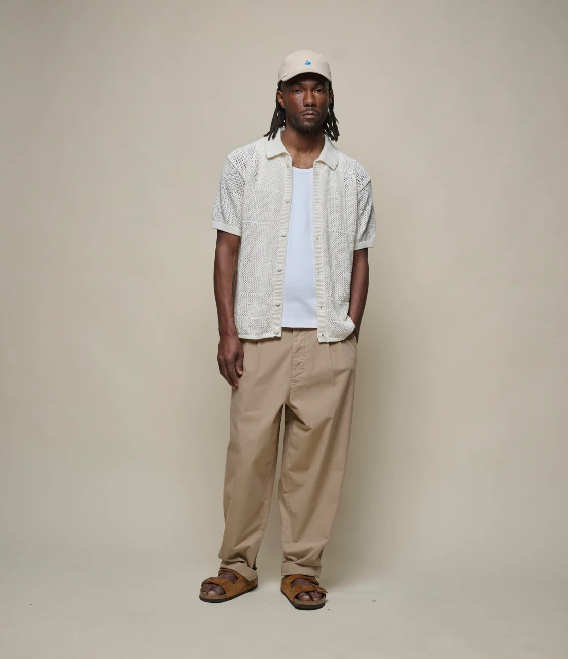 1960s Crochet Cotton Short Sleeve Shirt - Image 5