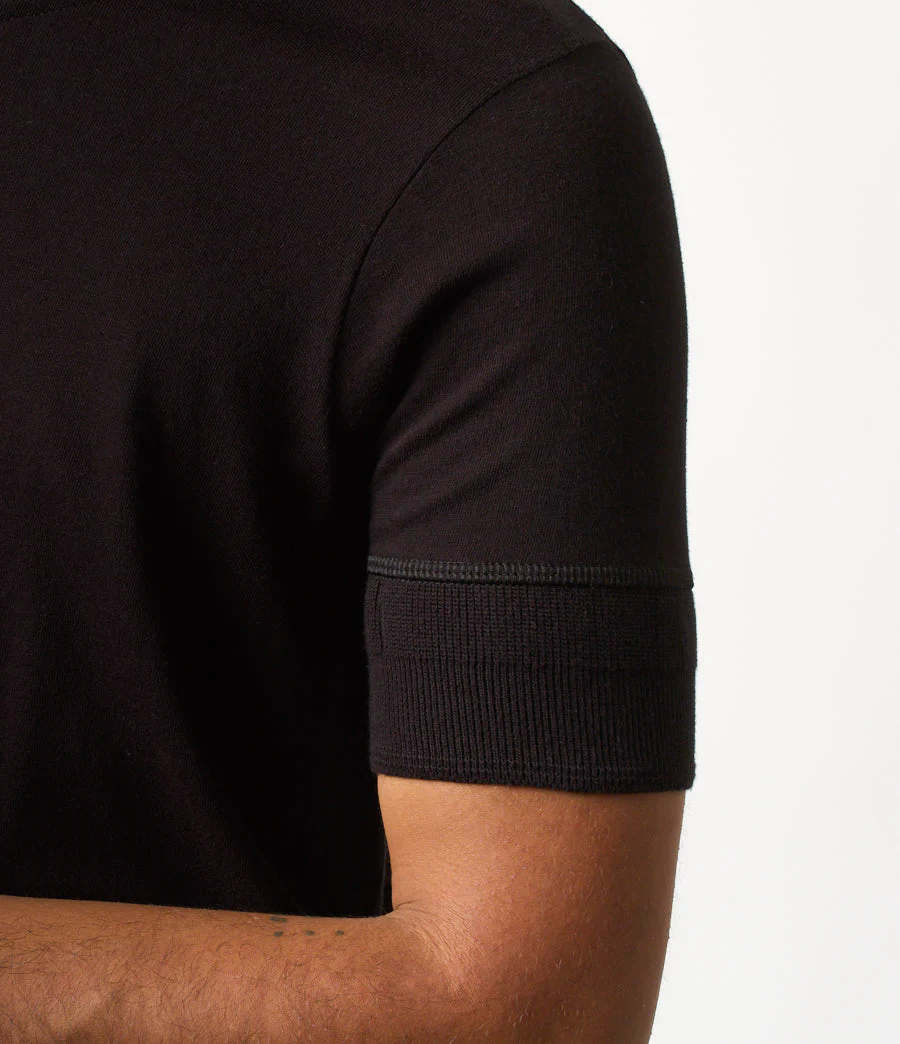 103 Loopwheeled Maco-Imit Short Sleeve Henley - Image 4