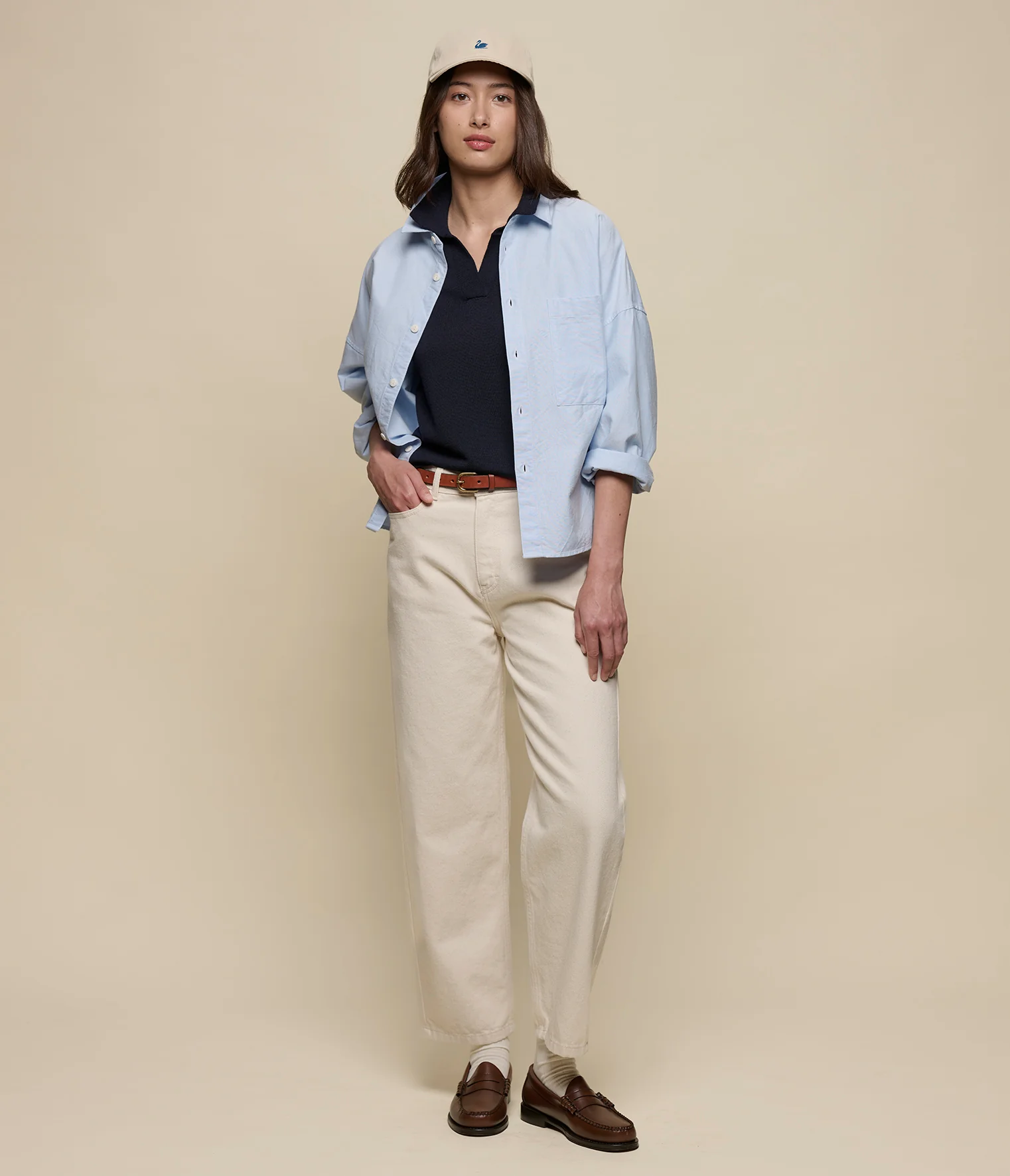 Refined Merino Wool Short Sleeve Women's Polo Shirt - Image 6