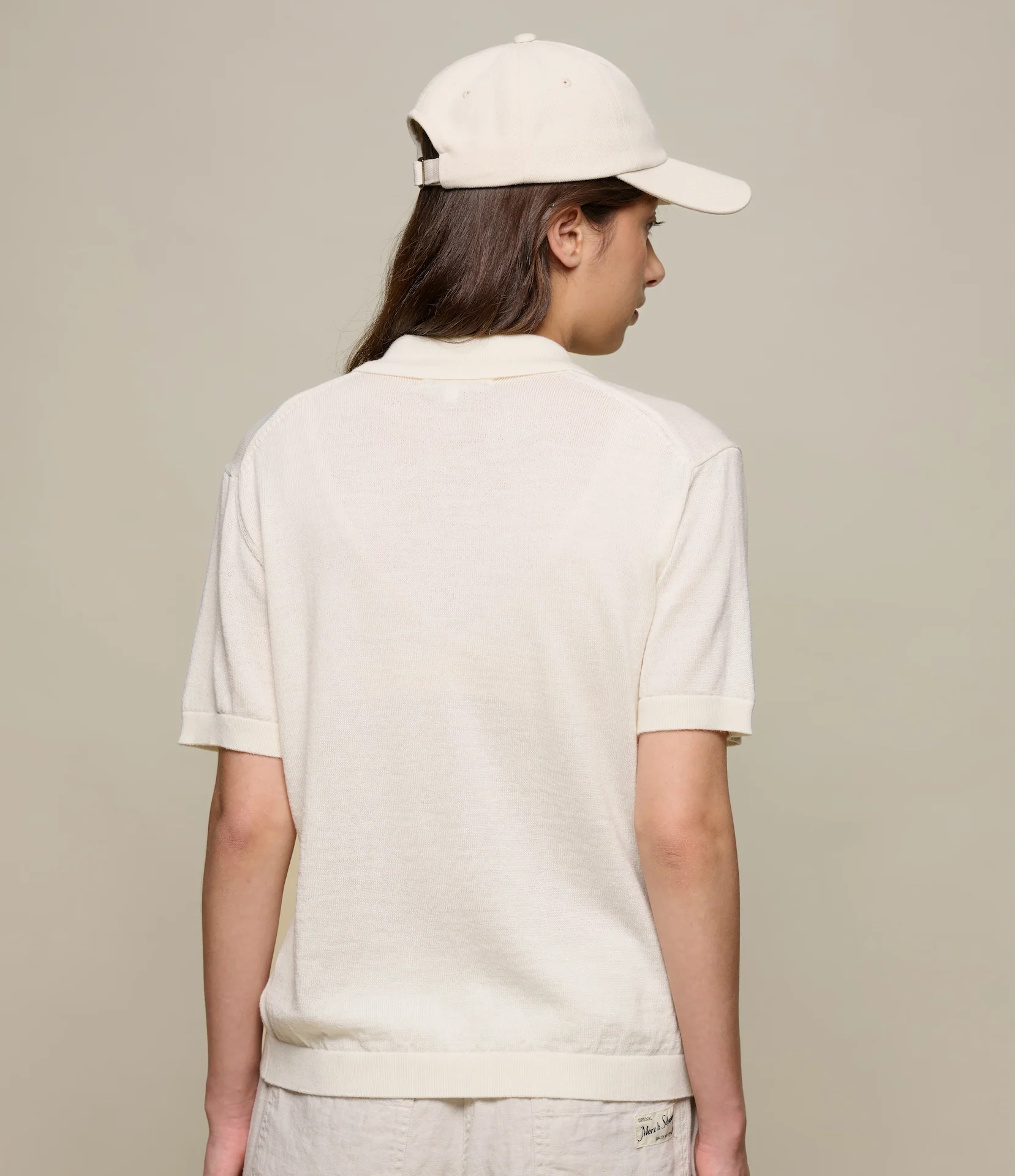 Refined Merino Wool Short Sleeve Women's Polo Shirt - Image 4