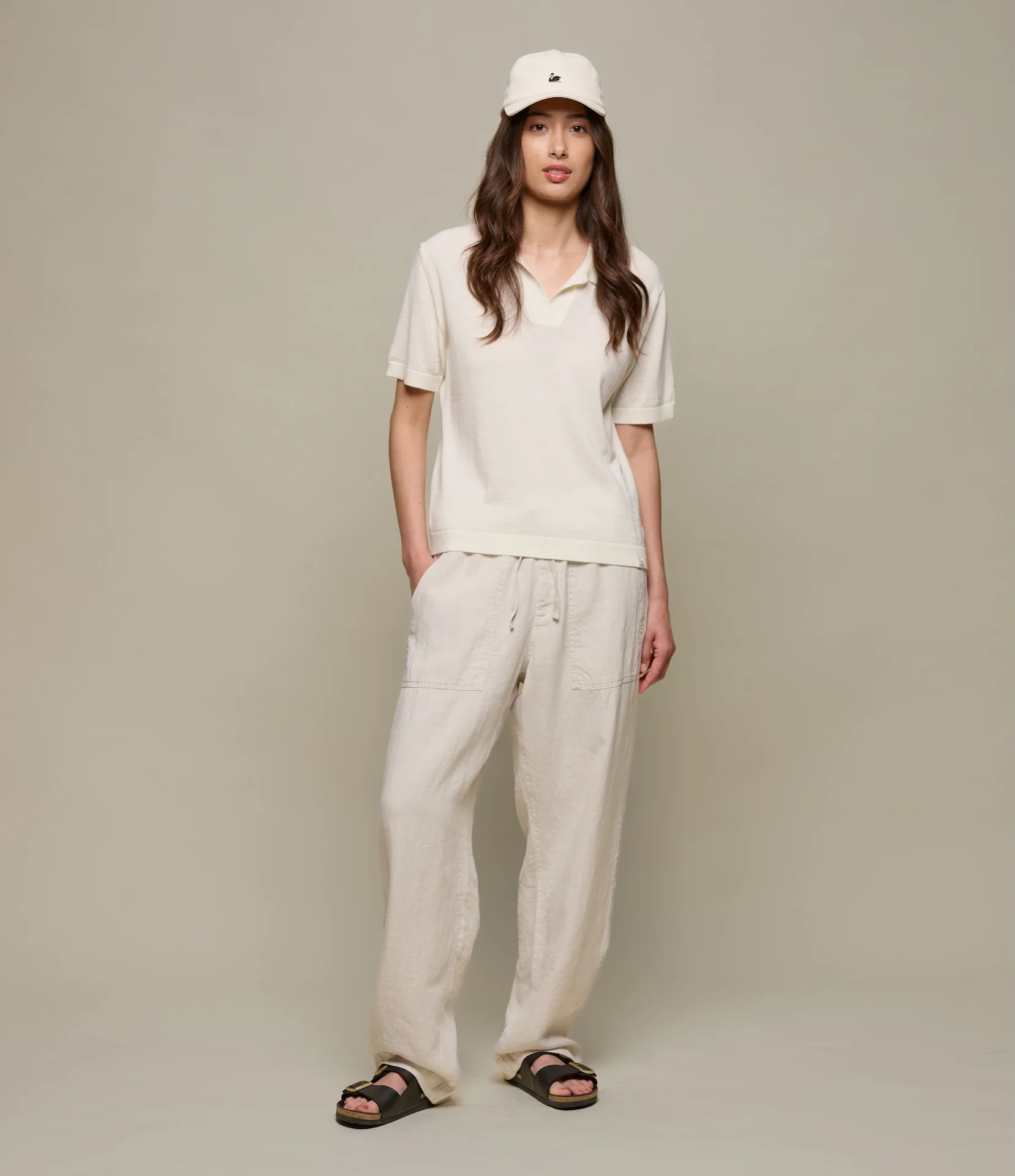 Refined Merino Wool Short Sleeve Women's Polo Shirt - Image 5