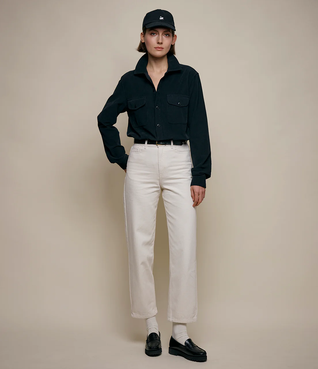 Lightweight Cotton Corduroy Long Sleeve Shirt - Image 3